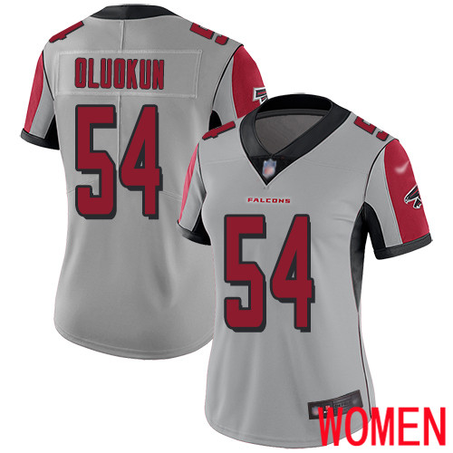 Atlanta Falcons Limited Silver Women Foye Oluokun Jersey NFL Football #54 Inverted Legend